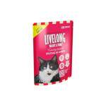 Rao mida Livelong Para Gatos Sabor Carne 70g