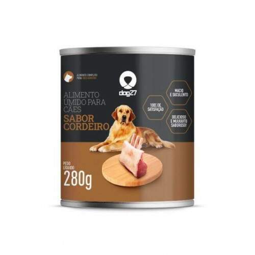 Rao mida Lata Dog 27 Para Ces Adultos Sabor Cordeiro 280g