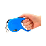 Guia Retrtil Fita Pet Flex Azul at 18 kg - 3 M