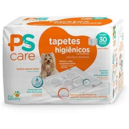 Tapete Higinico Pet Society Pequeno 30 unid 60 x 60