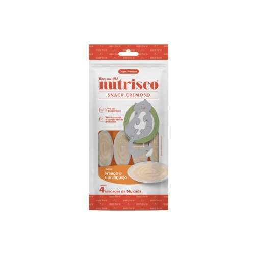 Petisco Nutrisco para Gatos Adultos Frango e Caranguejo - Pacote com 04 unidades de 14g cada