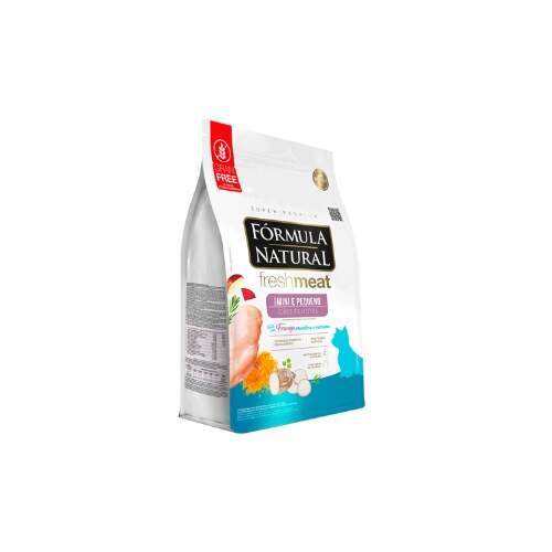 Rao Frmula Natural Fresh Meat Ces Filhotes Portes Mini e Pequeno Frango 7 kg pac. Indiv. de 500g