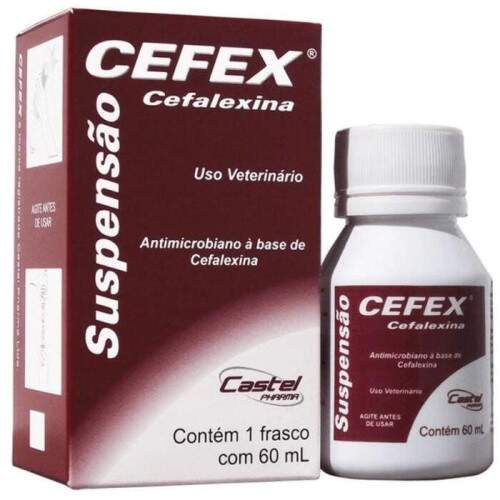 Cefex Antimicrobiano Suspenso 50mg Cepav com 60mL