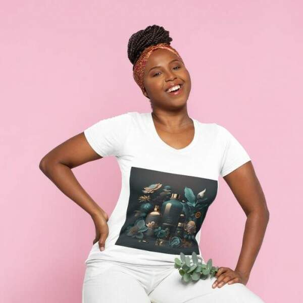 Camiseta Estampada Feminina com Flores