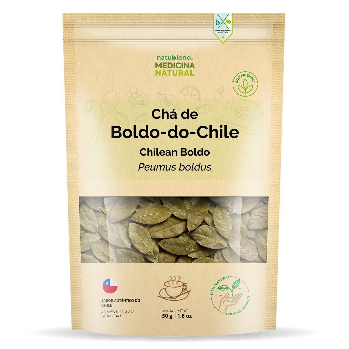Chá de Boldo do Chile Importado - Folhas Selecionadas - 50g