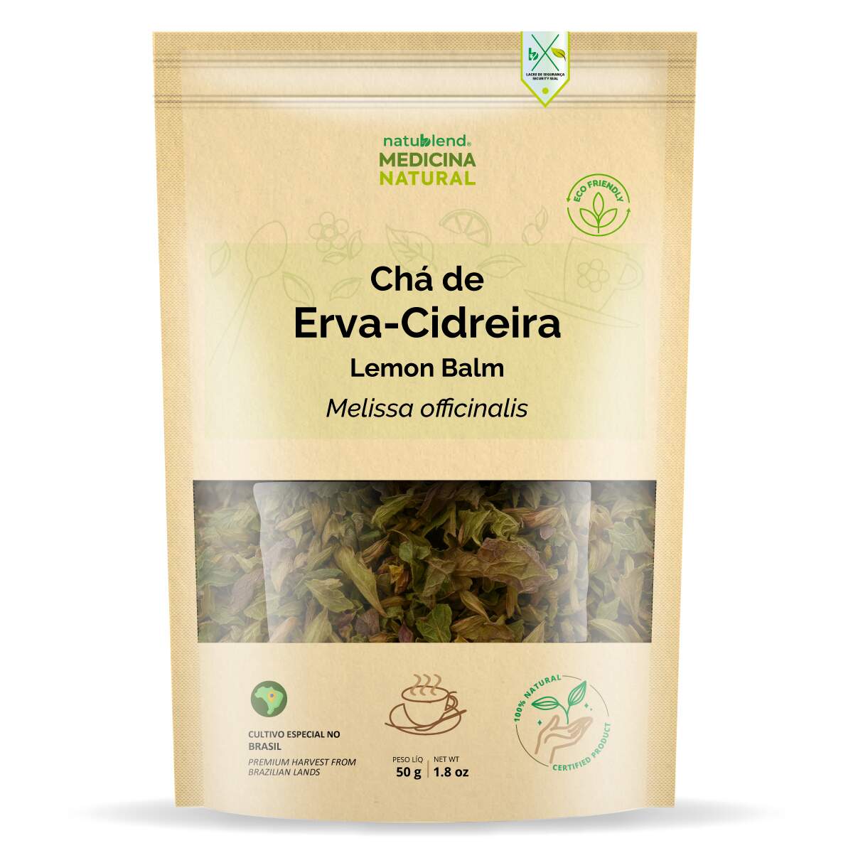Chá de Erva Cidreira - Aroma Fresco e Sabor Delicado - 50g