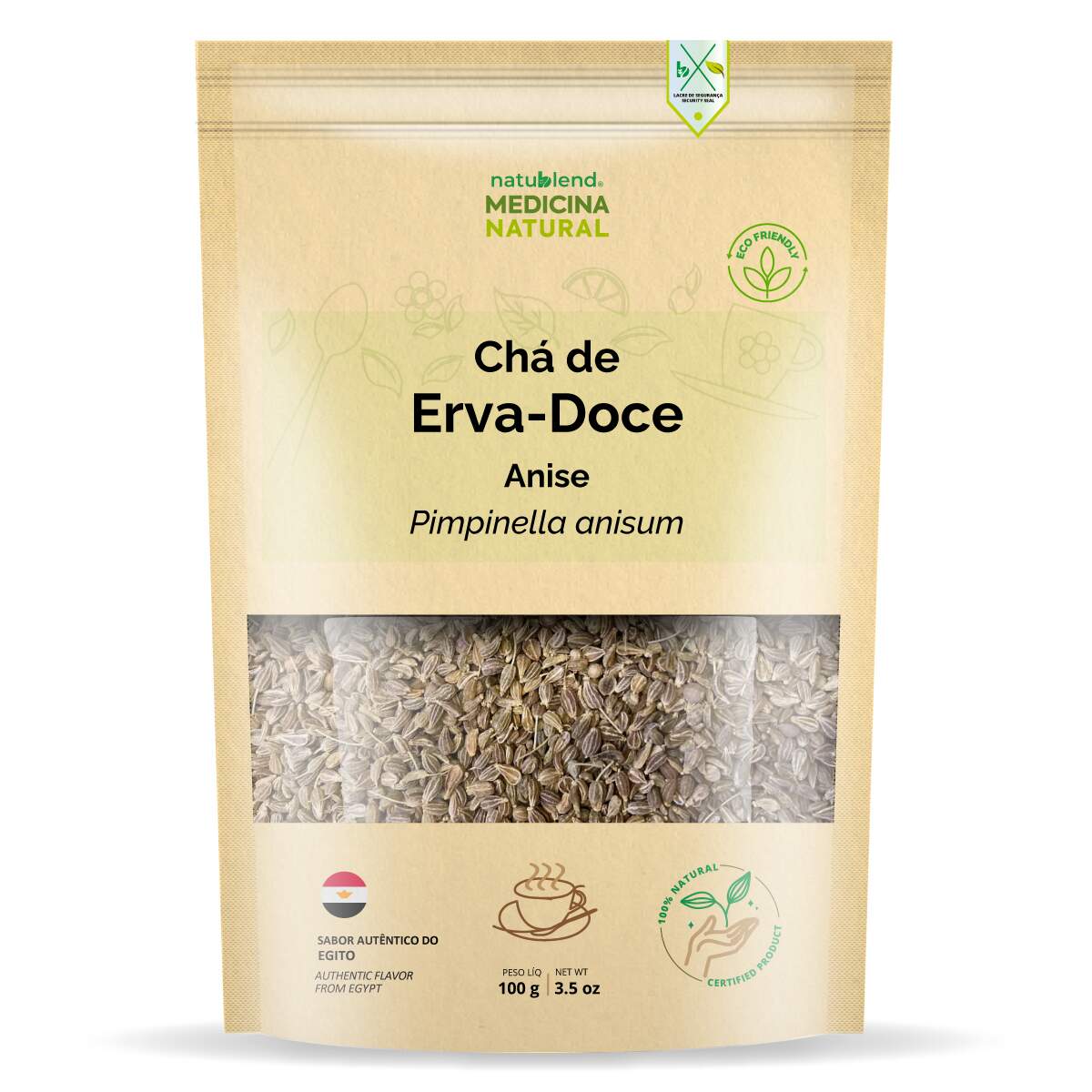 Chá de Erva Doce - Importado do Egito - Frutos Selecionados - 100g