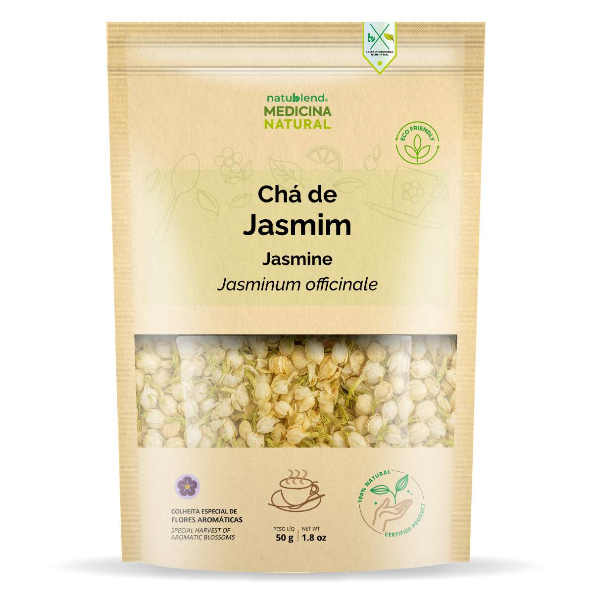 Chá de Jasmim Importado - Flores Aromáticas Selecionadas - 50g
