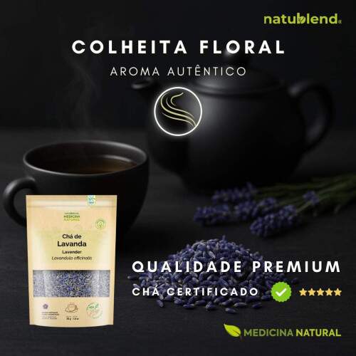 Ch de Lavanda Importado - Alfazema Azul - Lavandula officinalis - 50g