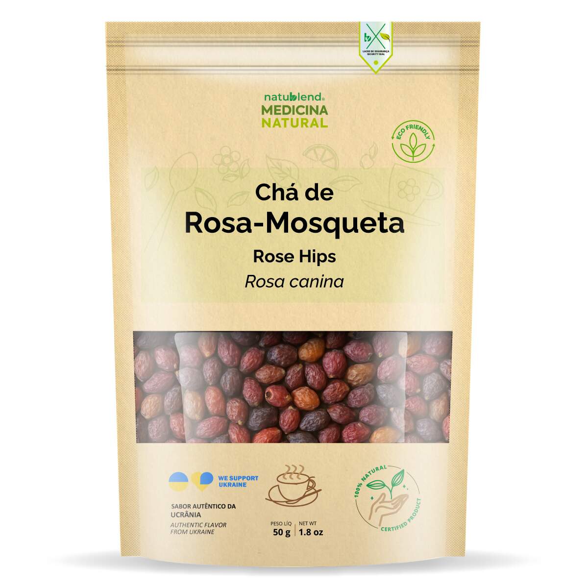 Chá de Rosa Mosqueta 50g — Rosa canina — Pseudofrutos Importados da Ucrânia