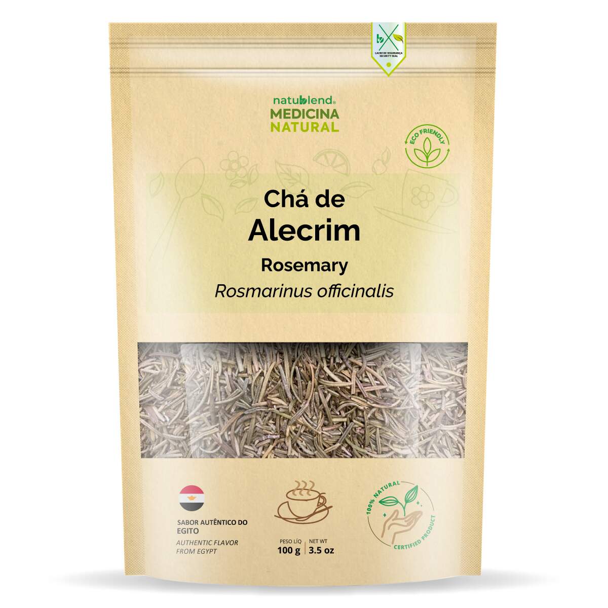Chá de Alecrim Rosmarinho - Importado do Egito - Folhas Selecionadas - 100g