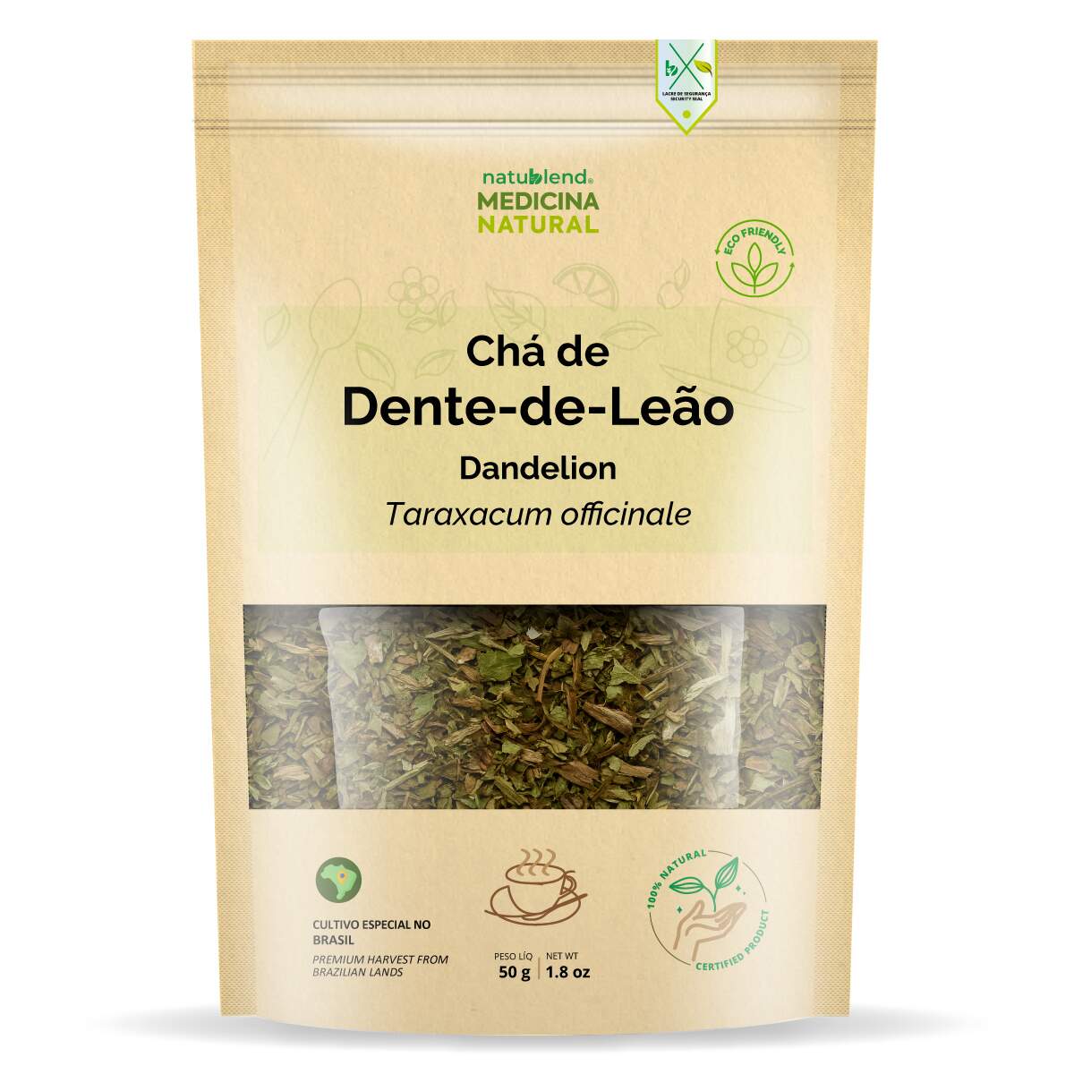 Chá de Dente de Leão 50g — Taraxacum officinale — Cultivo Nacional