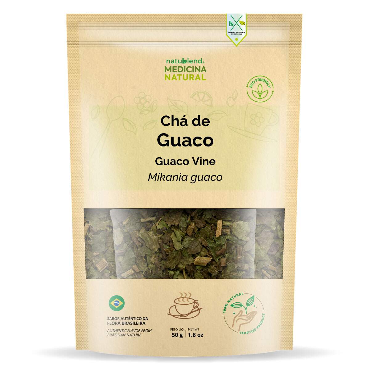 Chá de Guaco - Folhas Selecionadas - Aroma Marcante e Fresco - 50g