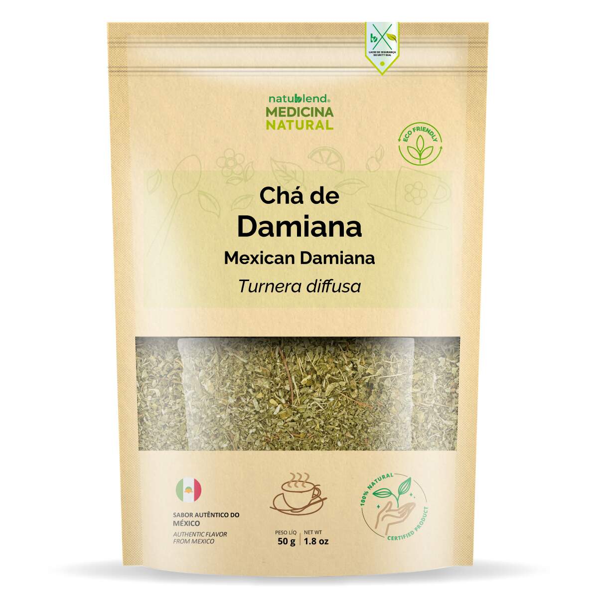 Chá de Damiana - Importado do México - Aroma Doce e Floral - 50g