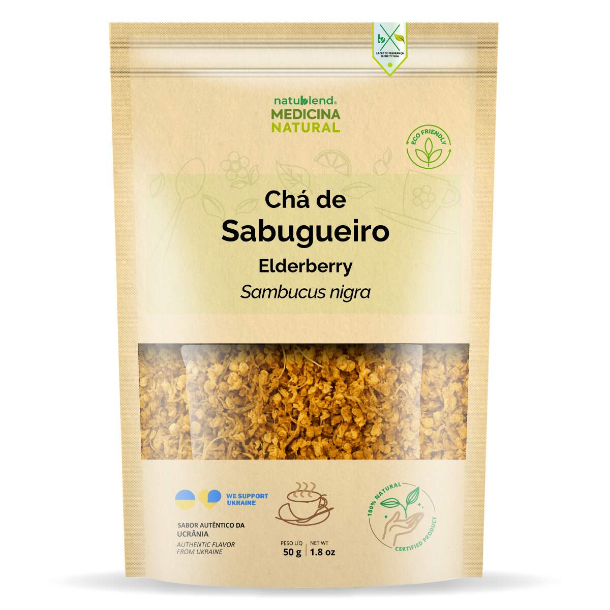 Chá de Sabugueiro - Importado da Ucrânia - Flores Selecionadas - 50g