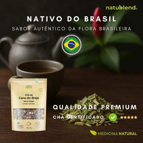Ch de Cana do Brejo 50g - Folhas Aromticas e Suaves - Nativa do Brasil