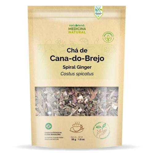 Ch de Cana do Brejo 50g - Folhas Aromticas e Suaves - Nativa do Brasil