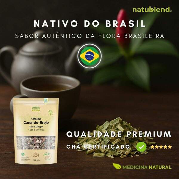 Ch de Cana do Brejo 50g - Folhas Aromticas e Suaves - Nativa do Brasil