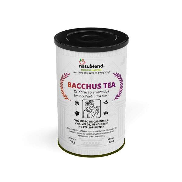 BACCHUS TEA - Infuso Ideal Para o Dia Seguinte ou Aps Grandes Refeies - Lata - 50g