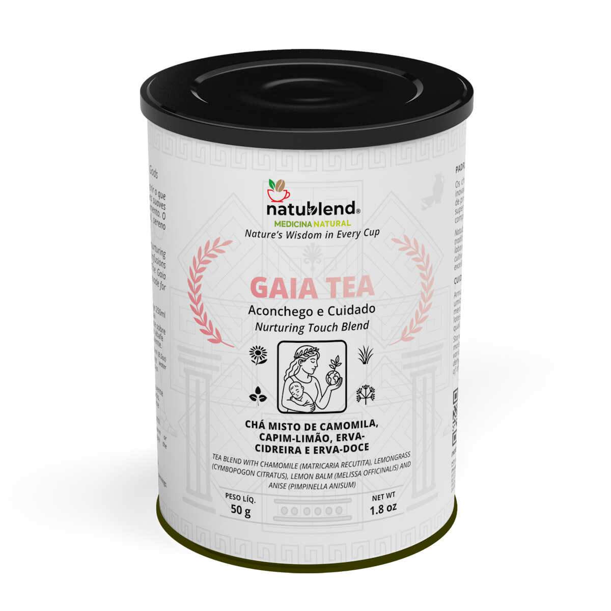 GAIA TEA - Infusão Para Mães e Lactantes com Sabor Leve e Natural - Lata - 50g