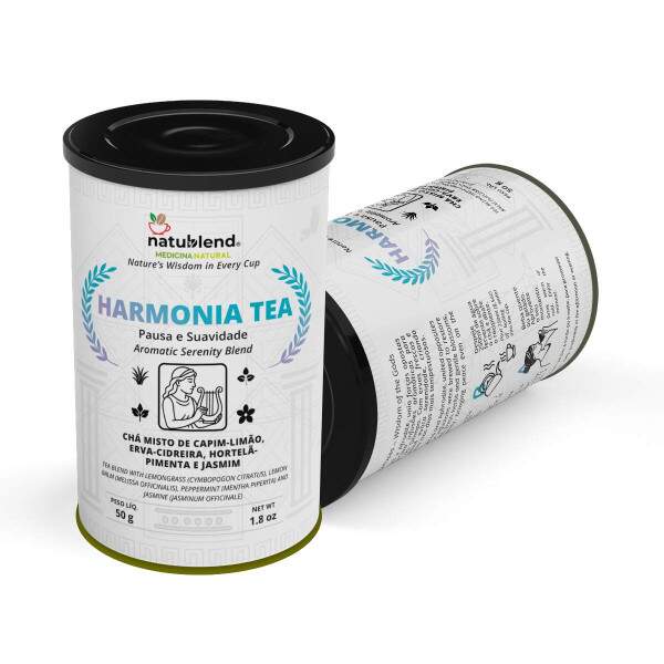 HARMONIA TEA - Infuso para Reduzir a Tenso com Leveza e Refrescar Corpo e Mente - Lata - 50g