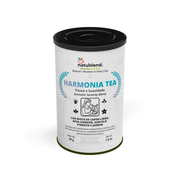 HARMONIA TEA - Infuso para Reduzir a Tenso com Leveza e Refrescar Corpo e Mente - Lata - 50g