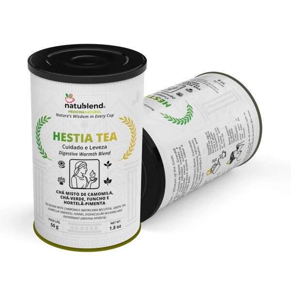 HESTIA TEA - Infuso Leve Para o Ps Refeio. Blend Digestivo Para Conforto e Leveza - Lata - 50g