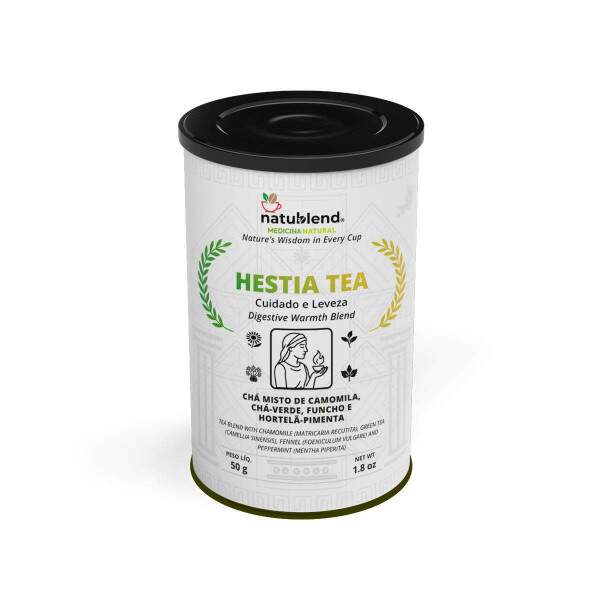 HESTIA TEA - Infuso Leve Para o Ps Refeio. Blend Digestivo Para Conforto e Leveza - Lata - 50g