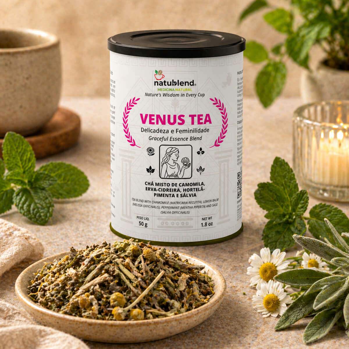 VENUS TEA - Chá Floral Delicado Para Mulheres | Loja Medicina Natural