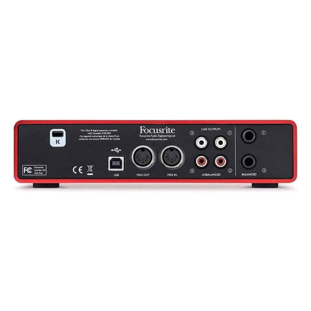 Interface De Áudio Focusrite Usb Scarlett 2i4 - Mundo do Músico