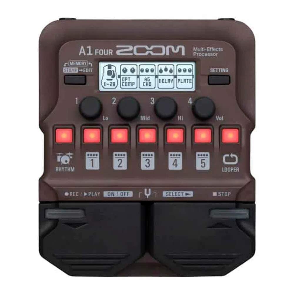Pedaleira Zoom A1 FOUR Para Violão, Saxofone, Trompete, Violino