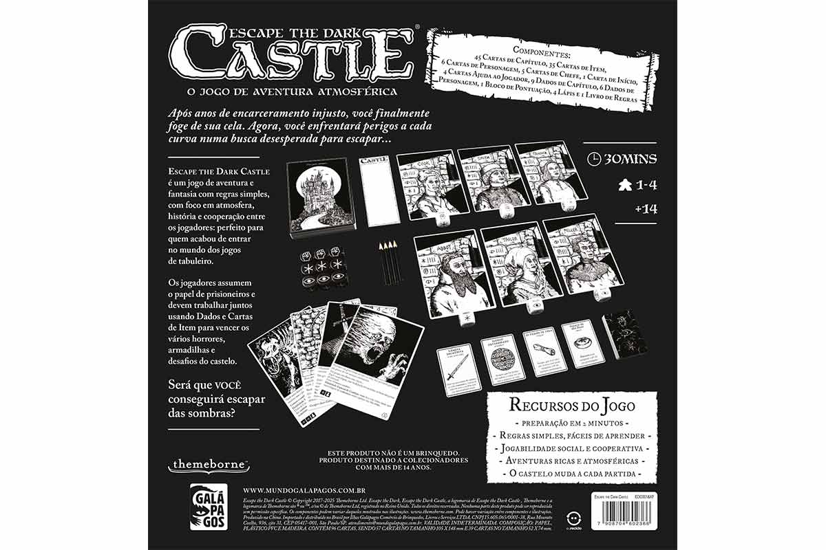 Escape the Dark Castle - Asmodee Jogos - Portugues BR - Meca dos Jogos