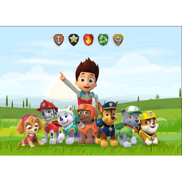 Papel De Parede Adesivo - Painel Patrulha Canina1