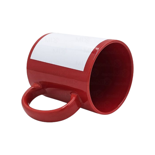 CANECA SUBLIMTICA VERMELHA COM TARJA BRANCA
