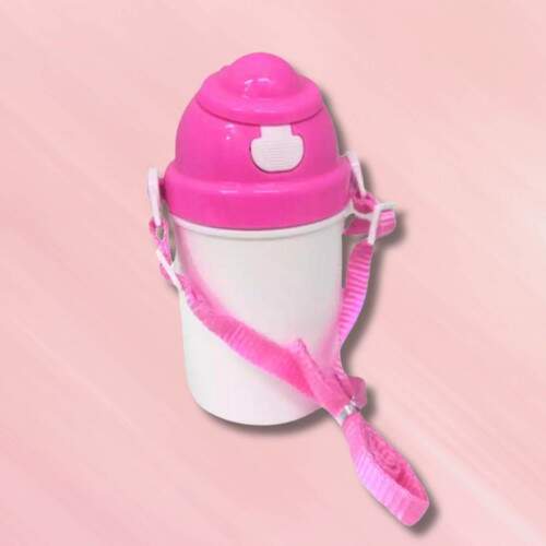 SQUEEZE INFANTIL BRANCA EM POLMERO COM ALA TRANSVERSA - ROSA