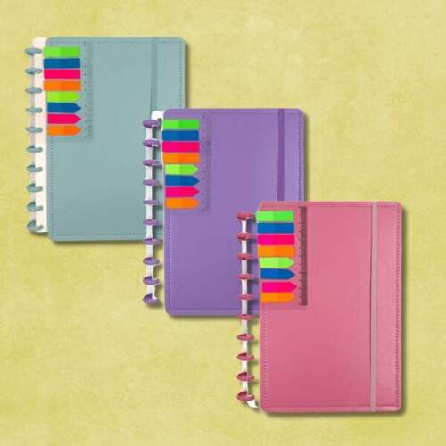 CADERNO IINTELIGENTE A5 CAPA EM CORINO COLORS