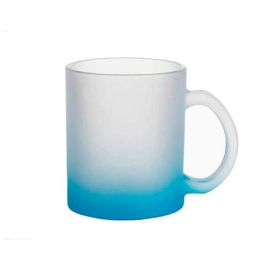 CANECA SUBLIMTICA VIDRO JATEADO COLOR AZUL