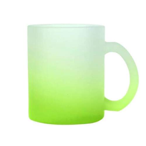 CANECA SUBLIMTICA VIDRO JATEADO COLOR VERDE