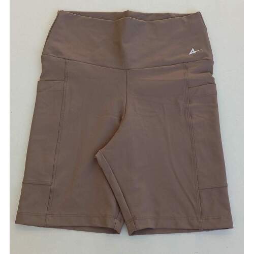 Shorts Bsico c/Bolso Academia Suplex Castanho