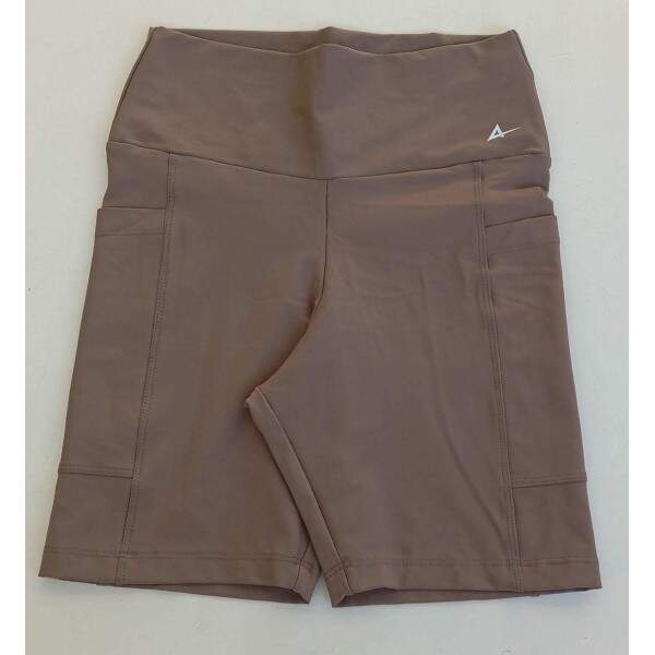Shorts Bsico c/Bolso Academia Suplex Castanho