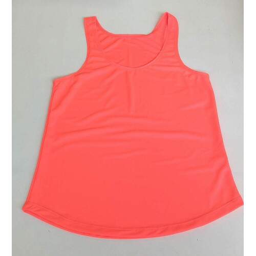 Regata Feminina Polister Beach Tennis Lisa Laranja Neon