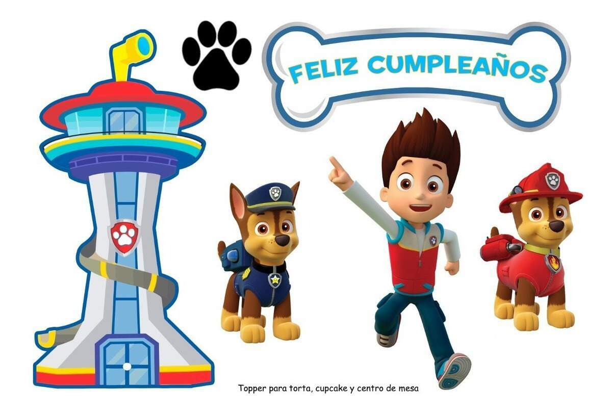 Kit Imprimible Cumpleaños Paw Patrol Patrulla Editable kit-imprimible-cumplea-os-paw-patrol-patrulla-editable