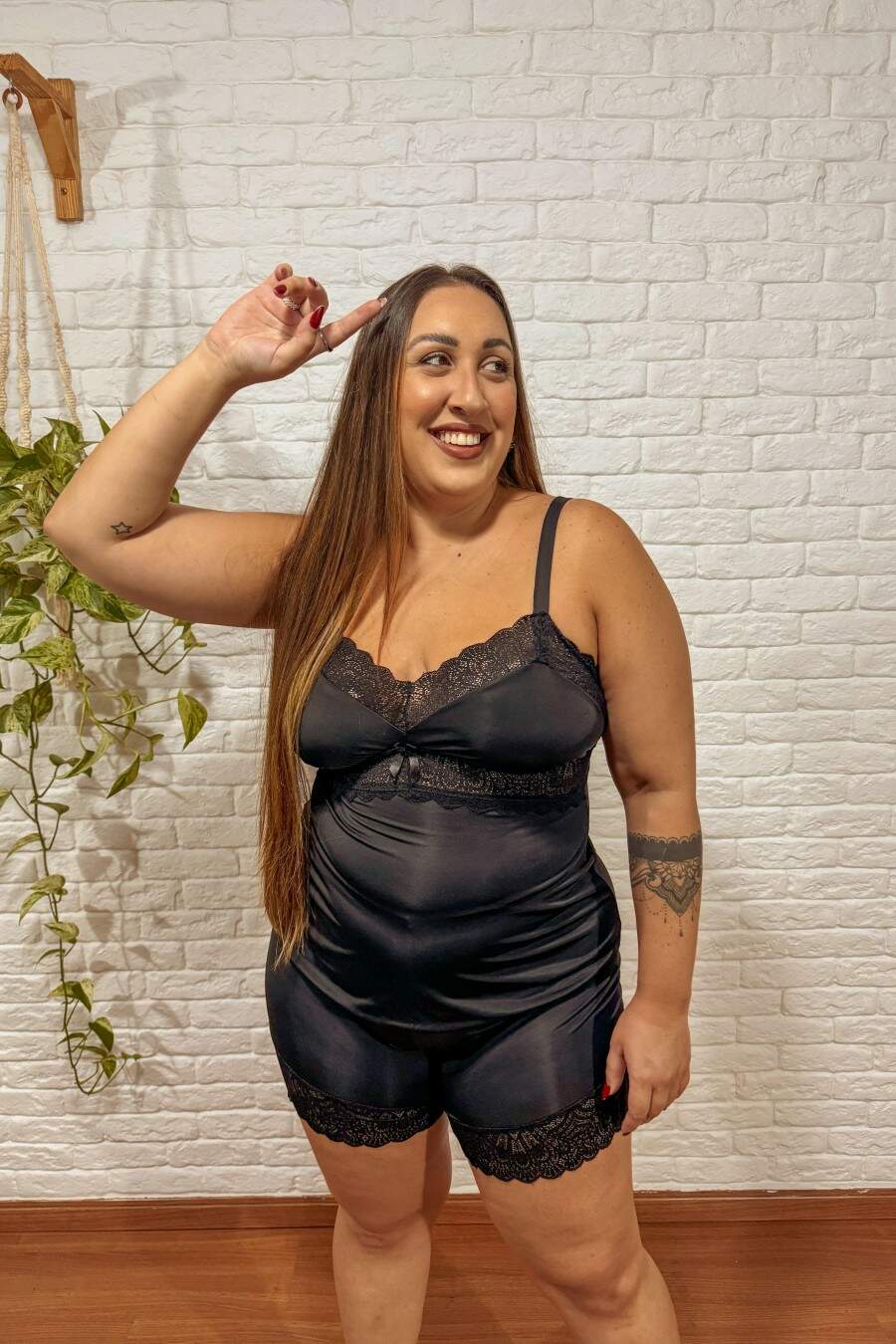 Baby Doll E Liganete E Renda Com Alça Encapada - Rosas & Luxo Moda