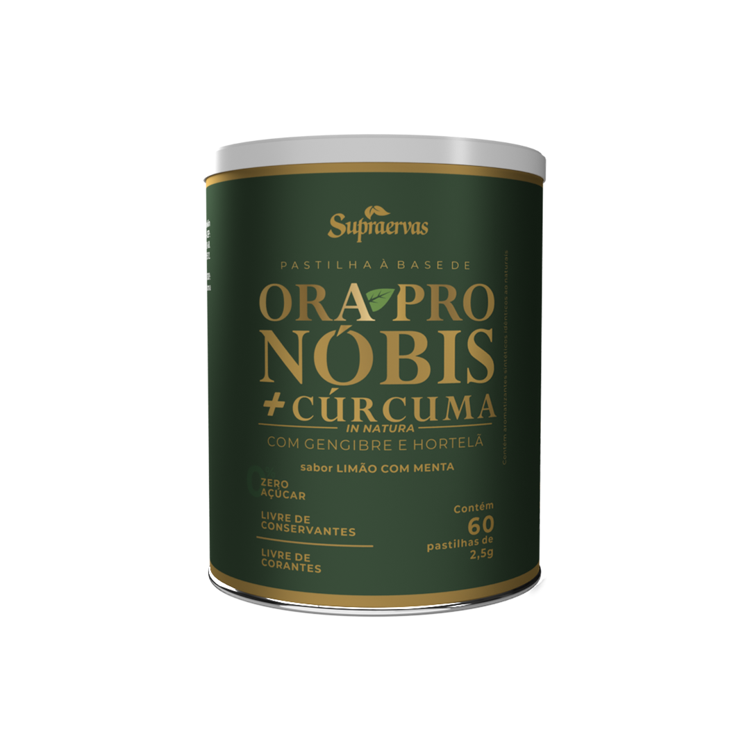 Ora Pro Nóbis com Cúrcuma - 60 Pastilhas Mastigáveis