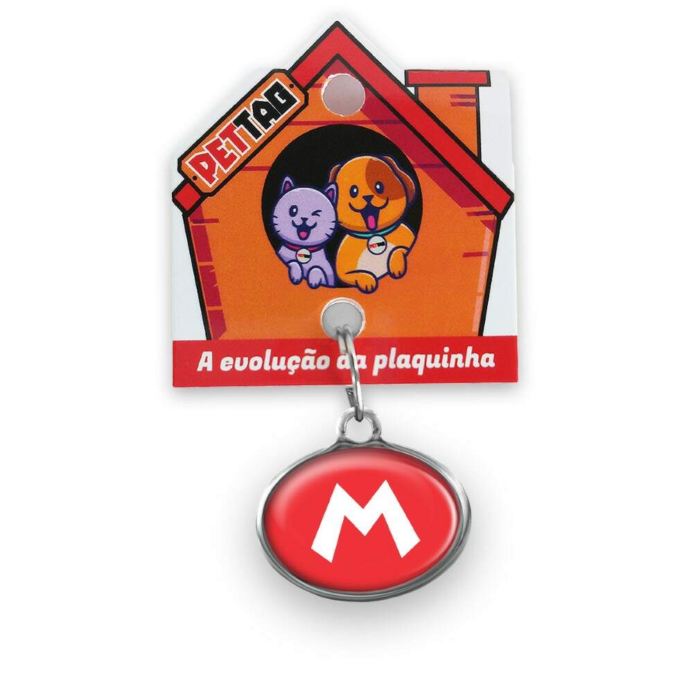 Pet Tag - Mario - para portes mini pequeno