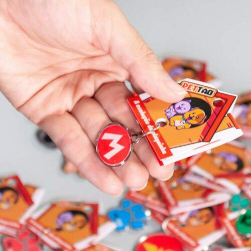 Pet Tag - Mario - para portes mini pequeno
