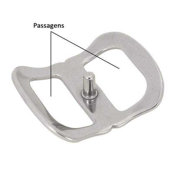 Fivela Canoa 25mm Inox - SN 17353
