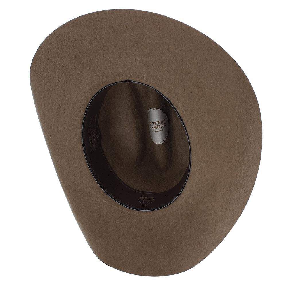RODEO CROWNS 4点 Chapéu Country com Bandinha de Couro Entalhada Texas Diamond 21040