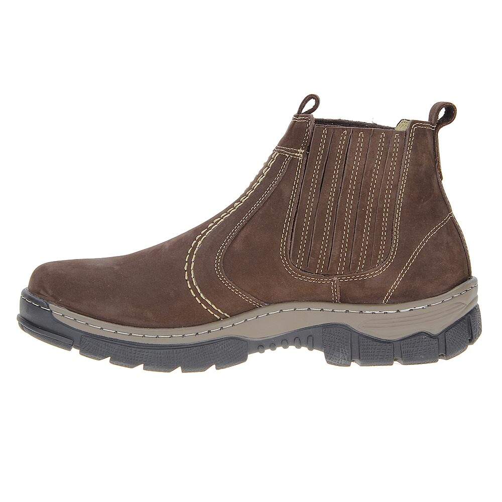 Bubu④ J726 Botina Masculina Cano Curto Marrom Zebu Original 22461 - Rodeo West