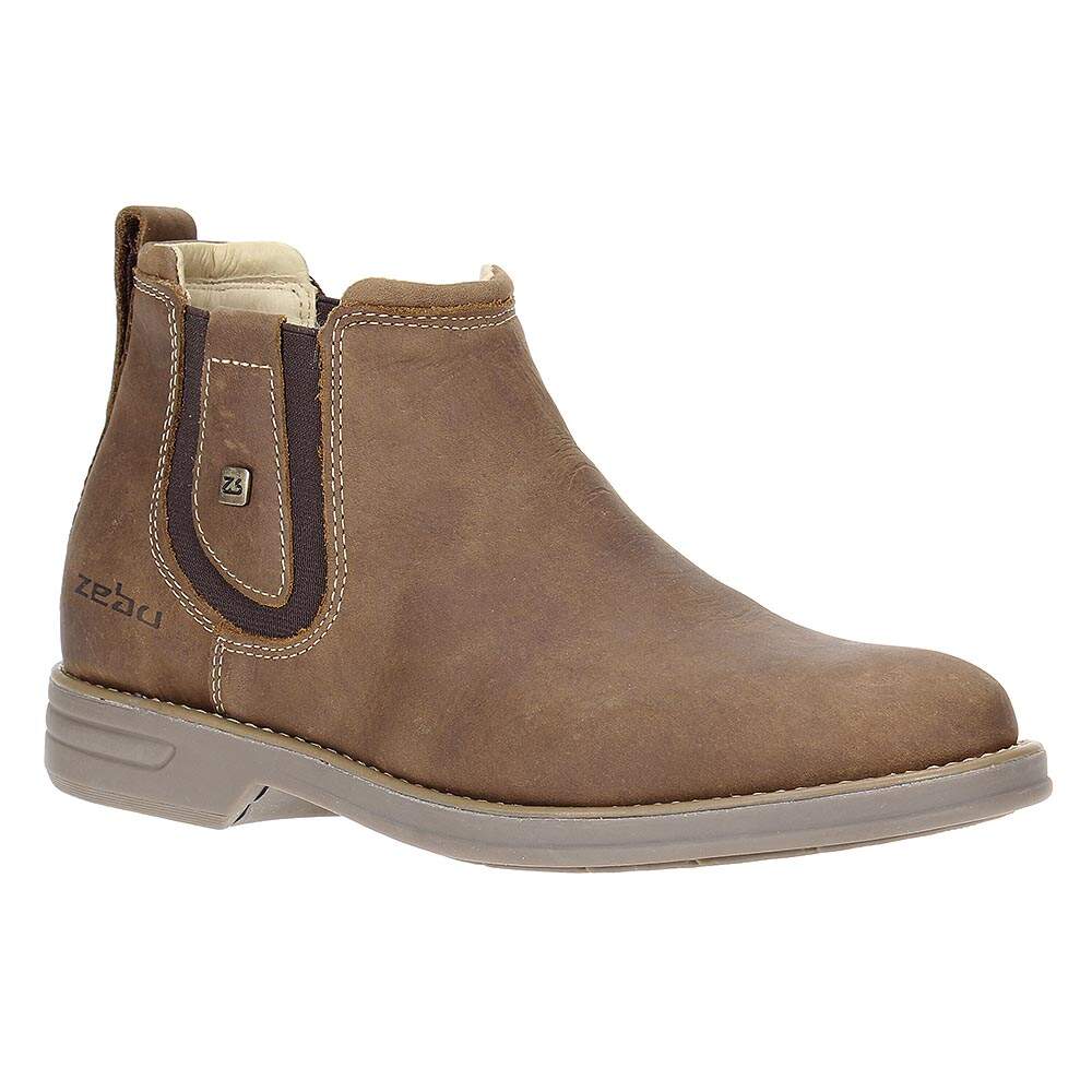 Botina Masculina Marrom Zebu Original Cano Curto 23371 - Rodeo West